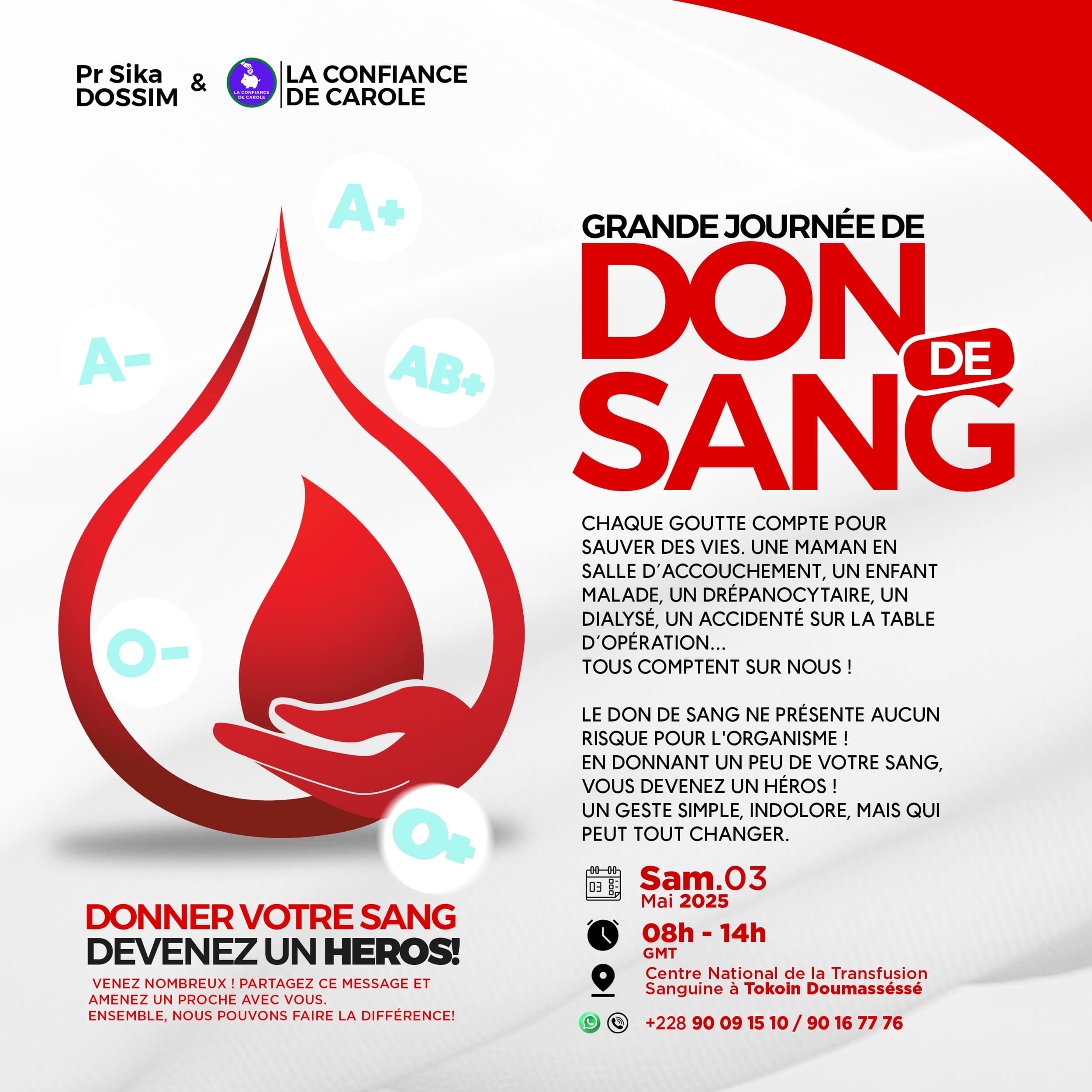 Grande journée de DON de SANG: Chaque goutte compte pour sauver des vies
